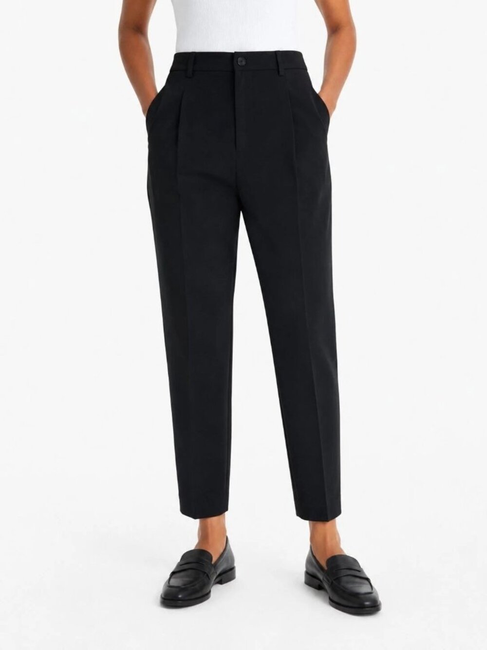 Mario Serrani Womens Black Dress Pants Inseam 27" Size M Formal Trousers